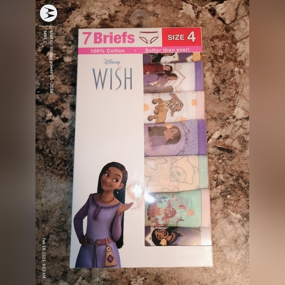 Disney Wish Girls' Briefs panties Disney movie wish new in box Set - Size 4 - Picture 3 of 5